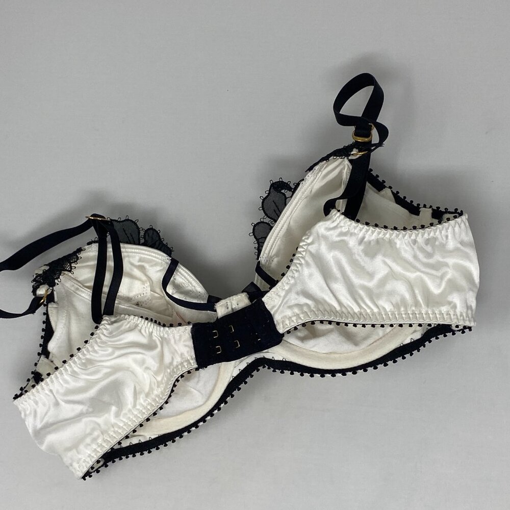 Agent Provocateur Penelopi Ivory Silk Bra 32C New - Picture 6 of 9